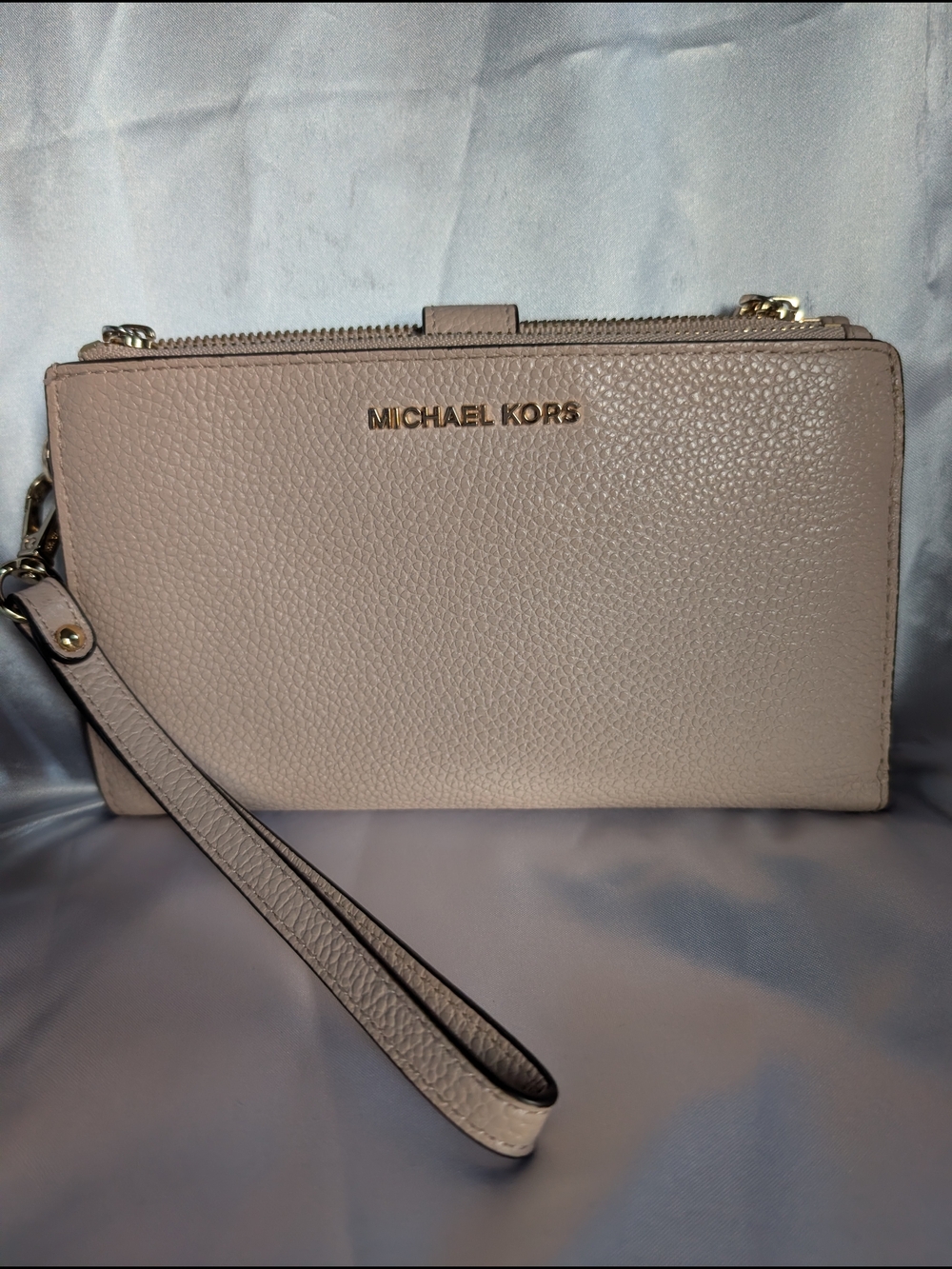 MICHAEL Michael Kors Adele Double Zip Leather Smartphone Wristlet Wallet